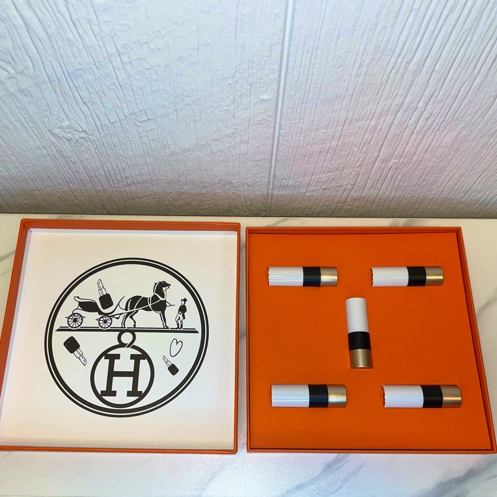Hermes Lipstick Set Bundle! NEW IN BOX! GIFTABLE! Retail $450!